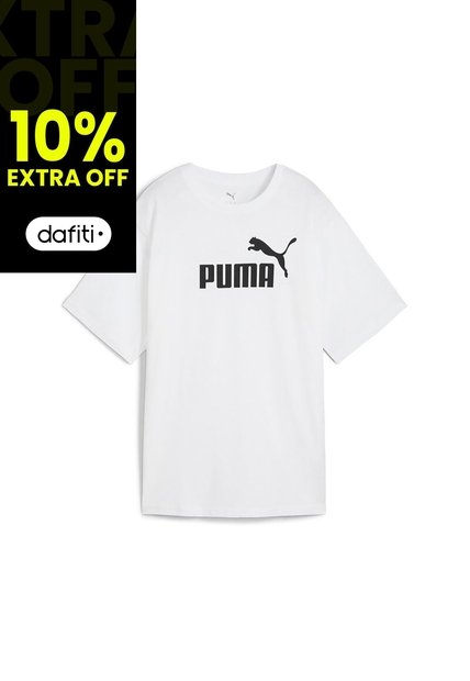 Camisa Deportiva Puma Metallic No. 1 Logo Blanco Mujer