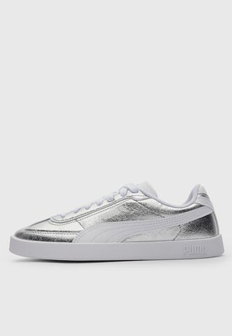 Tenis PUMA Club II Era Metallic Plateado Puma