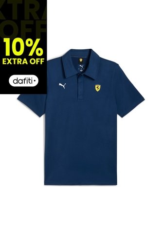 Camisa Tipo Polo Puma Original Ferrari Cloudspun Azul Hombre Puma