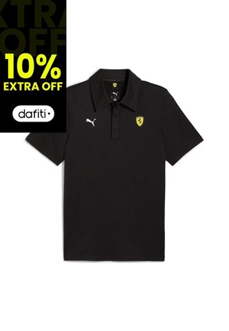 Camisas Tipo Polo Puma Ferrari Cloudspun Negro Para Hombre Puma