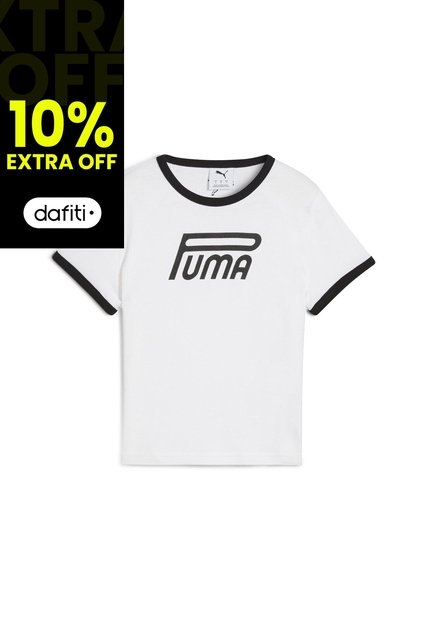 Camisa Deportiva Puma  Future Archive Original Blanco Mujer