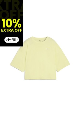 Camisa Deportiva Puma Original Wardrobe Ess Amarillo Mujer Puma
