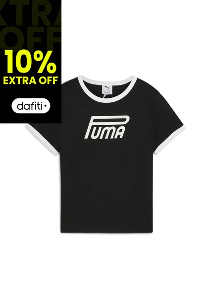 Camisa Deportiva Puma Future Archive Graphic Slim Negro Dama