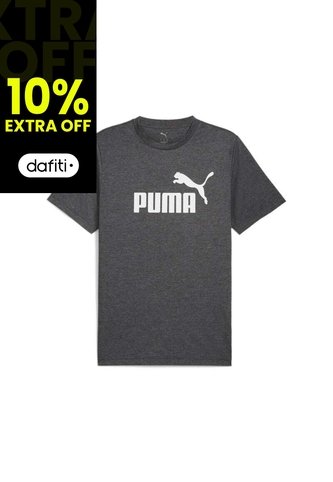 Camisa Deportiva Puma Ess No.1 Logo Heather Gris Para Hombre Puma