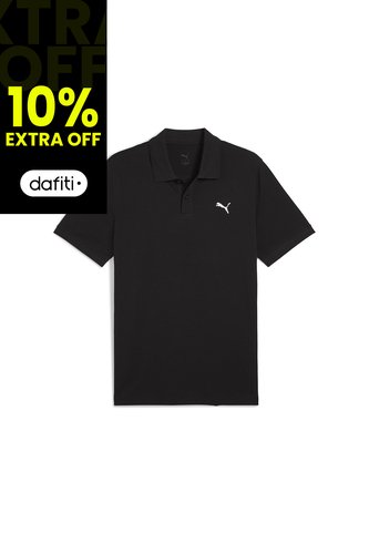 Camisa Tipo Polo Puma Ess Small Logo Pique Negro Hombre Puma