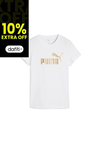 Camisa Deportiva Puma Original Ess Metallic No1 Blanco Mujer Puma