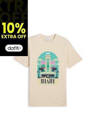 Camisa Tshirt Marca Puma F1 Miami Tee Original Beige Hombre Puma