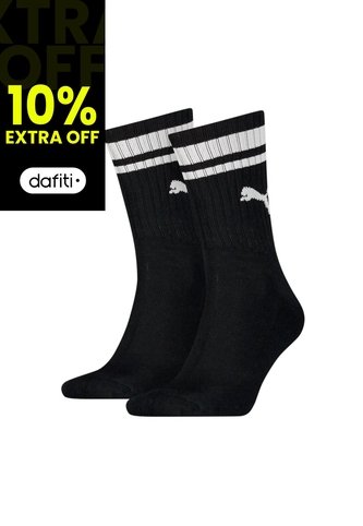Medias Deportivas Puma Crew Heritage Stripe 2 P Negro Unisex Puma