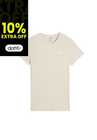 Tshirt Camisa Marca Puma Elevated Rib Original Blanco Mujer Puma