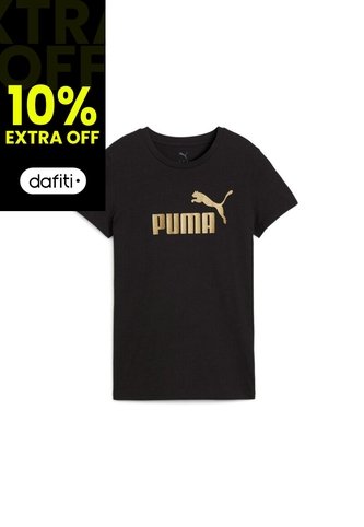 Camisa Tshirt Ess Metallic Marca Puma Original Negro Mujer Puma