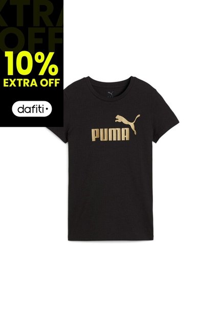 Camisa Tshirt Ess Metallic Marca Puma Original Negro Mujer