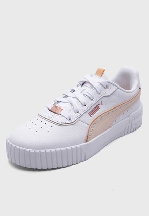 Tenis Lifestyle Blanco-Rosa Pastel PUMA Carina 2.0 Lux