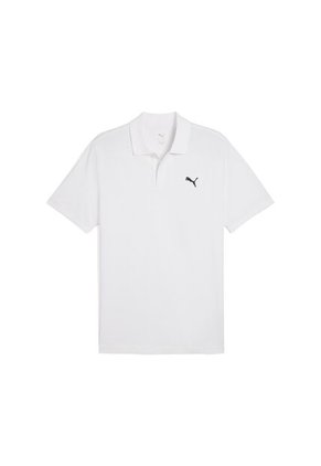 Camisa Tipo Polo Puma Ess Small Log Pique Blanco Hombre