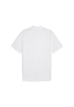 Camisa Tipo Polo Puma Ess Small Log Pique Blanco Hombre