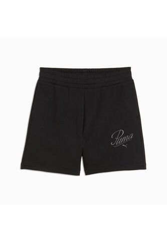 Short Deportivo Marca Puma High-Waist Original Negro Mujer Puma
