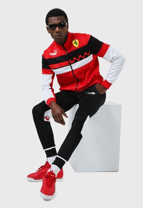 Jogger Negro-Blanco-Rojo Puma