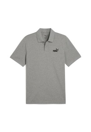 Camisa Tipo Polo Puma Ess No. 1 Logo Pique Gris Hombre
