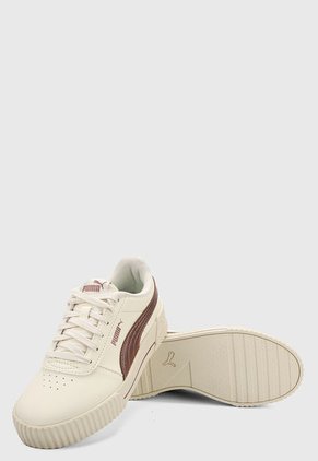 Tenis Lifestyle Beige-Oro Rosa Puma Carina Meta 20
