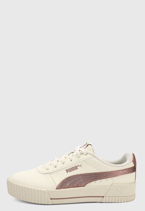 Tenis Lifestyle Beige-Oro Rosa Puma Carina Meta 20
