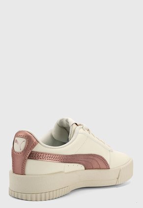 Tenis Lifestyle Beige-Oro Rosa Puma Carina Meta 20