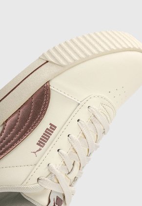 Tenis Lifestyle Beige-Oro Rosa Puma Carina Meta 20