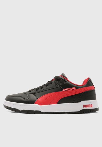 Tenis Lifestyle Negro-Blanco-Rojo PUMA F1 RBD Game Low