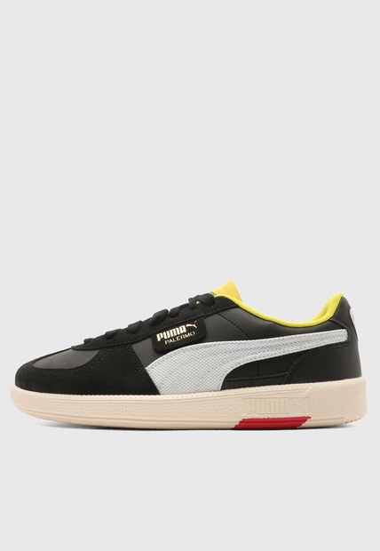 Tenis Lifestyle Negro-Blanco-Amarillo PUMA Ferrari Palermo