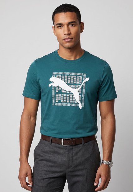 Camiseta Puma Graphic Wording Verde