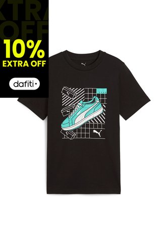 Camisa Deportiva Puma Original Graphics IV B Negro Para Niño Puma