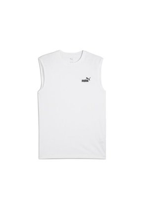 Camisa Deportiva Puma Ess No 1 Logo Sleeveless Blanco Hombre