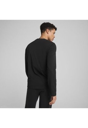 Camisa Deportiva Puma Ess No. 1 Logo Longsleeve Negro Hombre