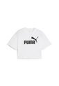 Camisa Deportiva Puma Original Ess Short Length Blanco Niños de Puma