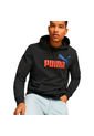 Hoodie Puma Para Hombre Ess+ 2 Col Big Logo  Negro de Puma