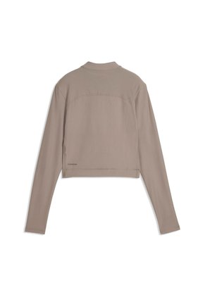 Hoodie Puma Originales Cloudspun Zip Ls Café Mujer