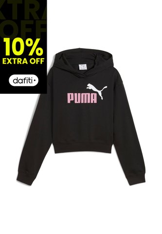 Hoodie Puma Original Ess 2 Color No. 1 Logo Negro Para Niños Puma