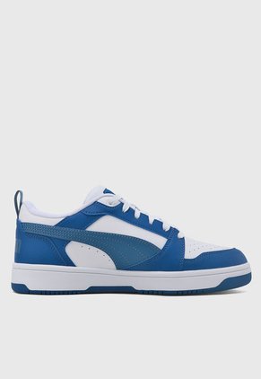 Tenis Lifestyle Blanco-Azul Royal PUMA Rebound V6 Low
