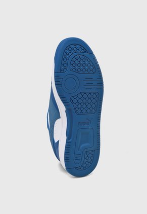 Tenis Lifestyle Blanco-Azul Royal PUMA Rebound V6 Low
