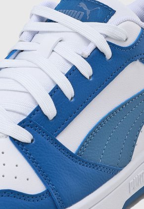 Tenis Lifestyle Blanco-Azul Royal PUMA Rebound V6 Low