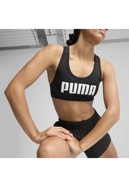 Top Deportivo Puma 4 Keeps Bra W Original Negro Mujer