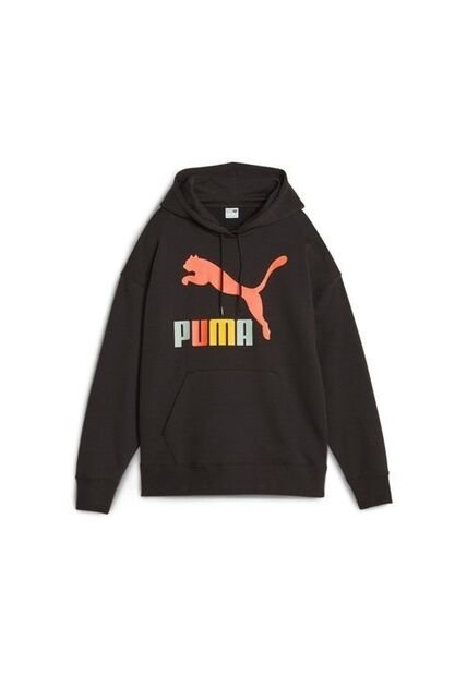 Hoodie Puma Original Classics MultiColor Logo Tr Negro Mujer