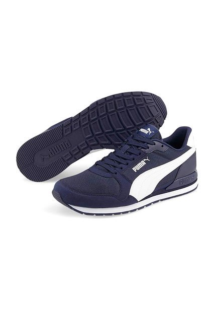 Tenis Zapatillas Puma Hombre St Runner V3 Mesh Azul Original