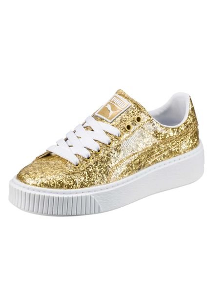 Tenis Dorado Puma Basket Plataforma 364093-02 Compra Ahora