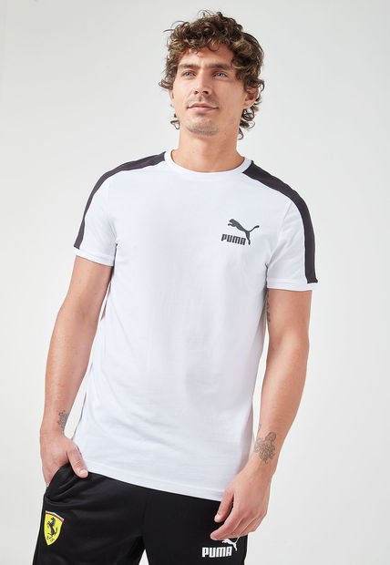 Camiseta Blanco-Negro Puma T7 Iconic
