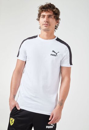 Camiseta Blanco-Negro Puma T7 Iconic