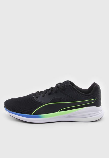 Tenis Running Negro-Verde Neón-Azul PUMA Transport