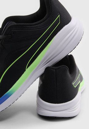 Tenis Running Negro-Verde Neón-Azul PUMA Transport