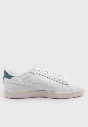 Tenis Lifestyle Blanco-Verde Jade-Beige Puma Smash 3.0 L