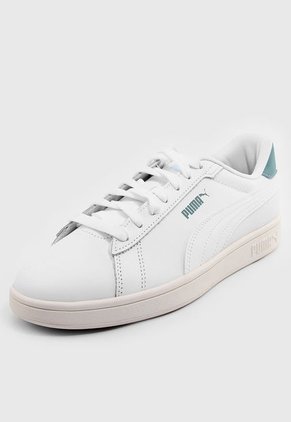Tenis Lifestyle Blanco-Verde Jade-Beige Puma Smash 3.0 L