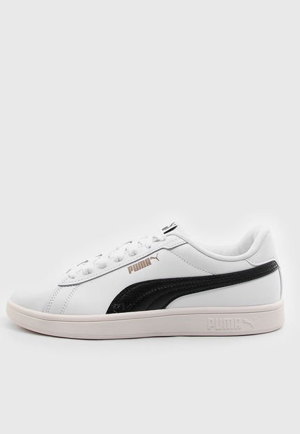 Tenis Lifestyle Blanco-Negro-Dorado Puma Smash 3.0 L