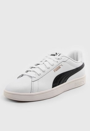 Tenis Lifestyle Blanco-Negro-Dorado Puma Smash 3.0 L